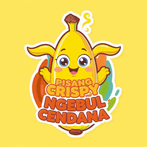 Logo pisang crispy ngebul Cendana